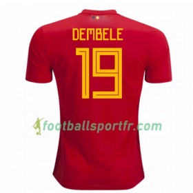 Tenue Belgique Dembele 19 Domicile Coupe du monde 2018 Maillot de Foot